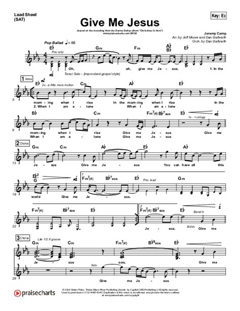 Give Me Jesus Sheet Music PDF (Danny Gokey) - PraiseCharts