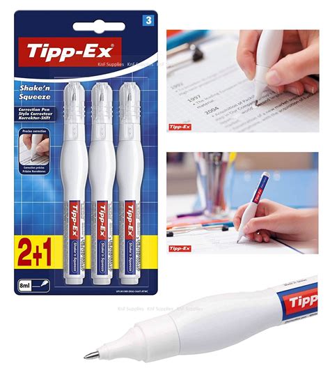 Tipp-Ex Tippex Shake n Squeeze Fine Point Metal Tip Correction Pen Fluid | eBay