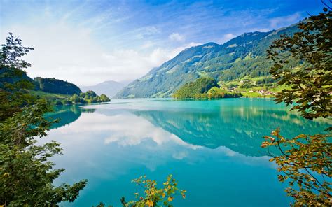 River surrounded by mountains photography HD wallpaper | Wallpaper Flare