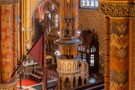 Interior View of the Famous Matthias Church Stock Photo - Image of ...