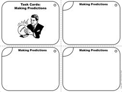 Making Predictions Task Cards | Teaching Resources