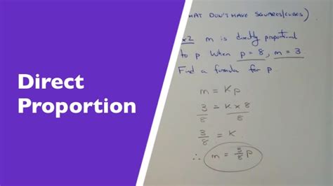 How To Work Out Direct Proportion Formulas (Part 1 – Easy Examples With ...