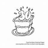 Number 30 Coloring Page Pages sketch template