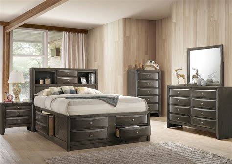 Emily King Size Bedroom Set - Gray | Home Furniture