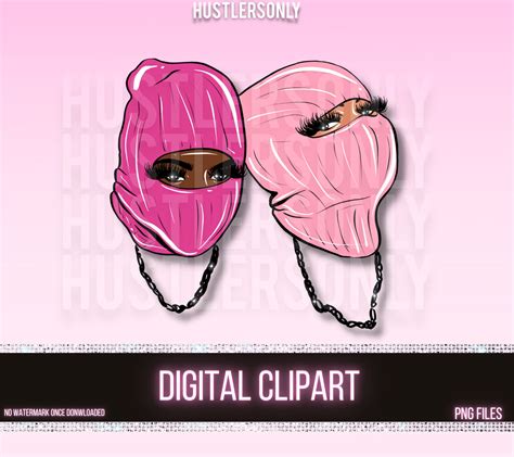 Ski Mask Girl Gang Girl Ski Mask Girl with Chain Mask Girl | Etsy