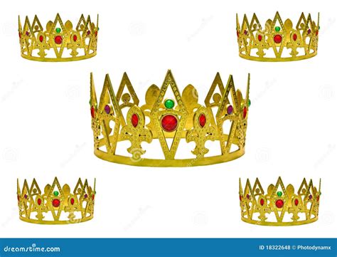 Five Gold Crowns Royalty-Free Stock Image | CartoonDealer.com #18322648