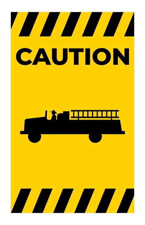 Emergency Vehicle Crossing Sign On White Background 13446784 Vector Art ...