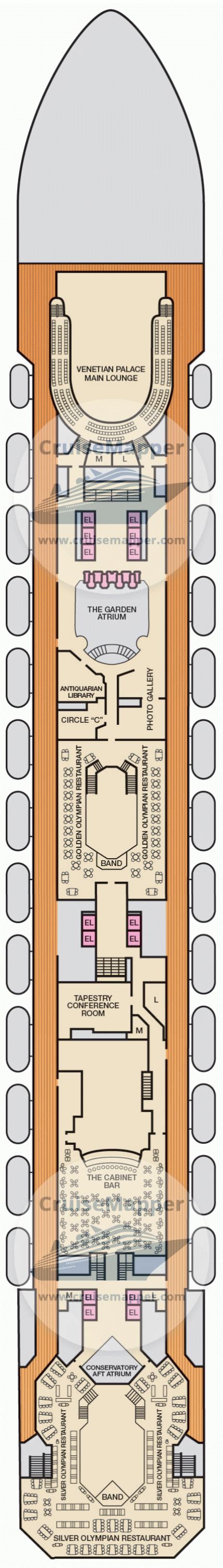 Carnival Liberty deck 4 plan | CruiseMapper