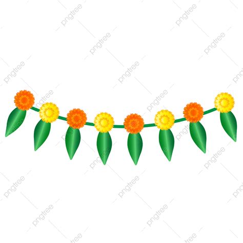 Entrance Door Vector Hd PNG Images, Mango Leaves Floral Garland For ...