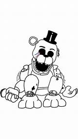 golden Freddy coloring Pages Nel 2024  Disegni Fnaf Colori sketch template