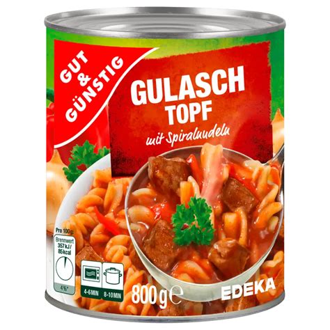 G+G - Goulash with Noodles - 800 g can / Gulasch mit Nudeln – Lucullus Shop