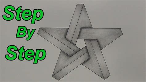 How To Draw An Impossible Star Step By Step - 3D Star - Impossible ...