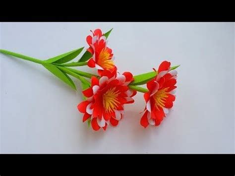 DIY: Paper Flower Stick!! How to Make Easy & Beautiful Paper Flower ...