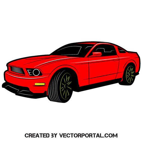 Ford Mustang carro esportivo Royalty Free Stock SVG Vector and Clip Art