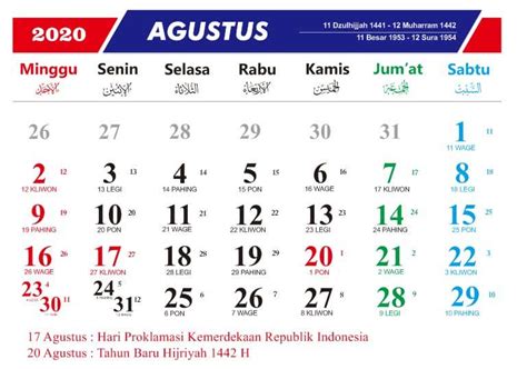 Nama Bulan Islam Dan Jawa Nama Bulan Jawa Dalam Kalender Terbaru 2021 ...