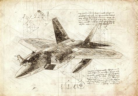 Fighter jet sketch Digital Art by Northpoint Prints - Fine Art America