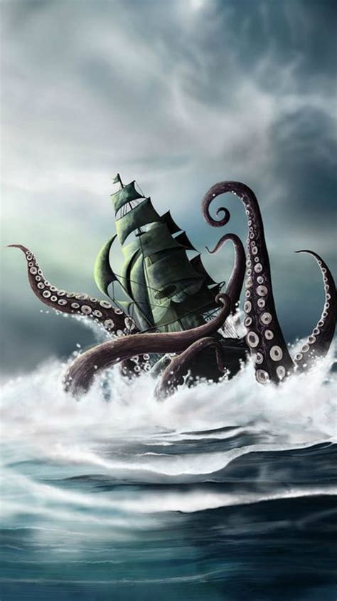 Kraken, octopus, sea, HD phone wallpaper | Peakpx