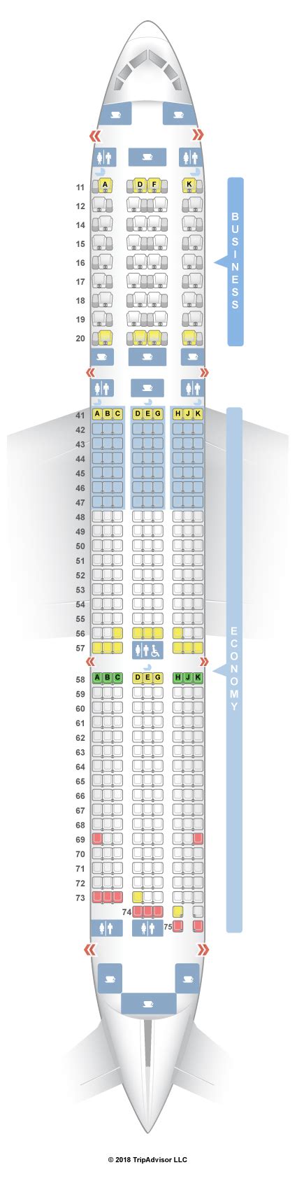 SeatGuru Seat Map Singapore Airlines Boeing 787-10 (78J)