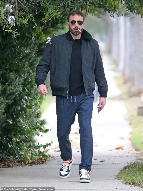 Ben Affleck smokes a cigarette during morning outing... after making his first red carpet ...