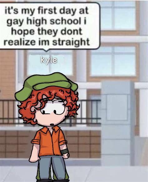 a cartoon boy with red hair wearing an orange shirt and green hat ...