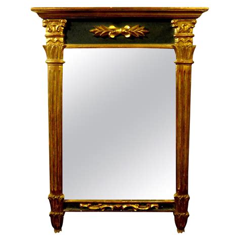 French Louis XVI Style Antique Cream Floral Mirror For Sale at 1stDibs