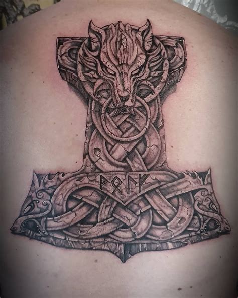 101 Amazing Mjolnir Tattoo Designs You Need To See! | Mjolnir tattoo, Thor tattoo, Viking tattoos