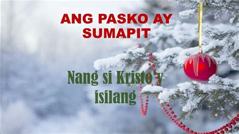 Ang Pasko ay Sumapit Karaoke - YouTube