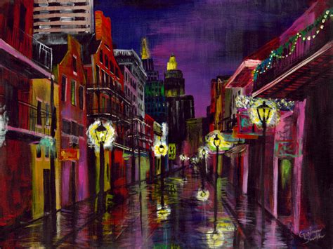 New Orleans, bourbon street, TWILIGHT STREET by ArtofGretchenSmith on ...