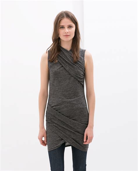 ZARA - DRAPED CROSSOVER DRESS | Vestidos de mujer, Moda estilo, Paño