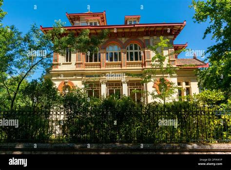 Arcachon, France, Scenes, The Ville d'Hiver Old Architecture, Historic District, Private Houses ...