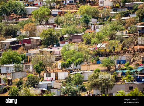 Buildings in informal settlements hidden in the eastern part of pretoria in south africa ...