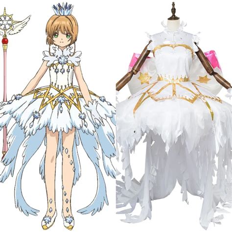 Cardcaptor Sakura:Clear Card Sakura Kinomoto Snow Angel Dress Cosplay ...