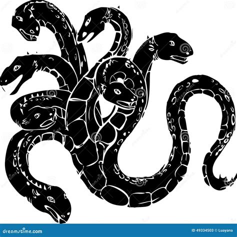 Hydra Mystical Water Snake On Green Screen Background Royalty-Free ...