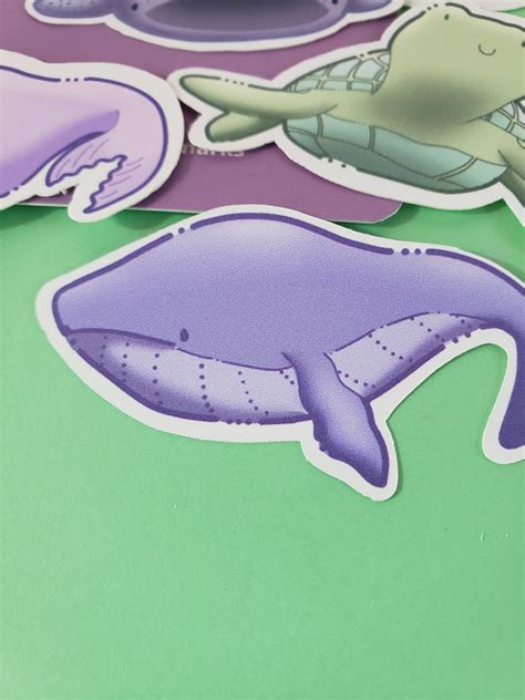 Cute Ocean Animal Sticker Pack Marine Animal Stickers - Etsy