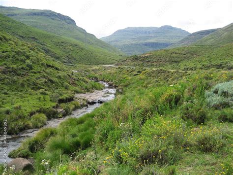 Beautiful landscape and scenery in Lesotho, Southern Africa Stock Photo ...