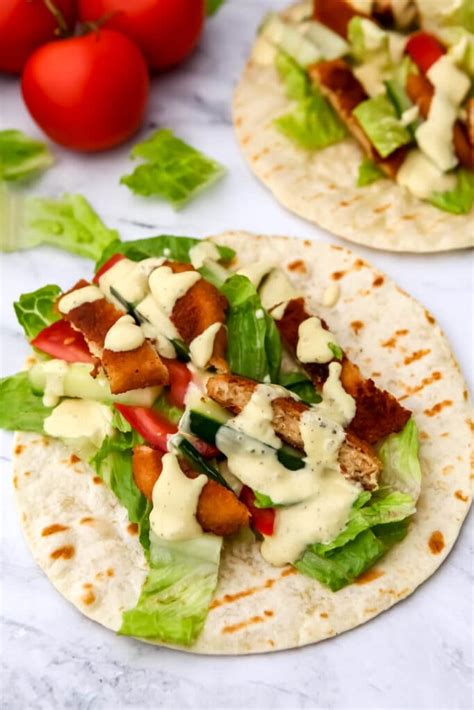 Vegan Chicken Wrap (with Caesar) - The Hidden Veggies