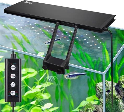 Amazon.com: hygger Clip On 24/7 Lighting Aquarium LED Light, 14W ...