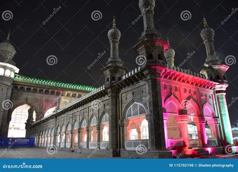 Mecca Masjid, Hyderabad, Telangana, India Editorial Stock Photo - Image of prayer, telangana ...