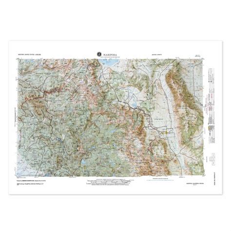 Mariposa, CA Regional Raised Relief Map by Hubbard Scientific - The Map ...