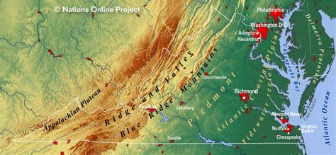 Virginia Landform Map