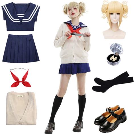 Buy My Hero Academia Cosplay, Toga Himiko Cosplay Outfit, Toga Himiko Wig JK School Uniform ...