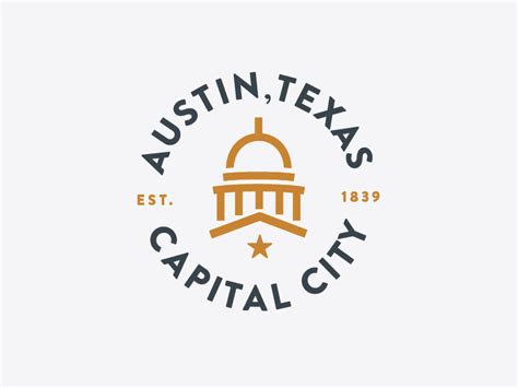 Austin, Capital City | Typography logo, Retro logo, Logo design