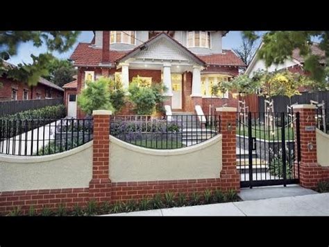 Beautiful Brick wall fence Designs - YouTube