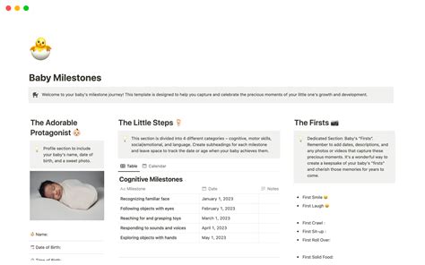 Baby Milestones Template by Idea Palette | Notion Marketplace