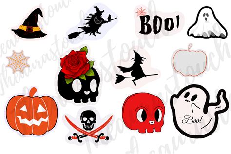 Halloween Stickers for Scrapbooking Graphic by The Aura's Touch ...