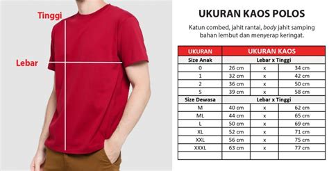 Ukuran Kaos - Pusat Kaos Polos & Sablon Kaos Berkualitas