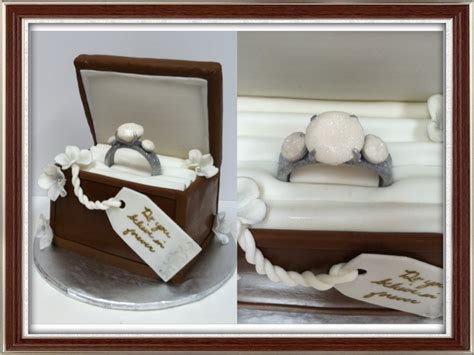 Engagement Ring Box Cake - CakeCentral.com