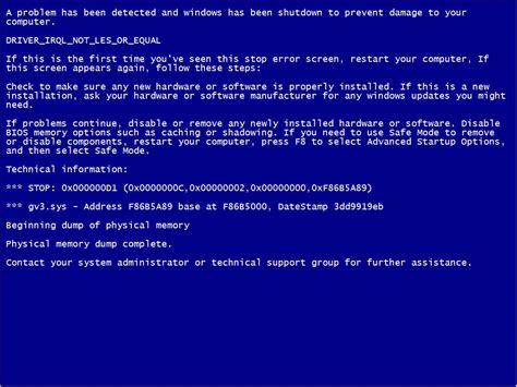 PratiksVSsite: Blue Screen Of Death