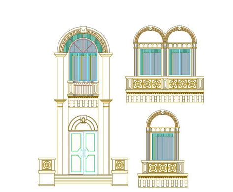 Arch Window CAD Blocks Elevation Design Free Download DWG File - Cadbull