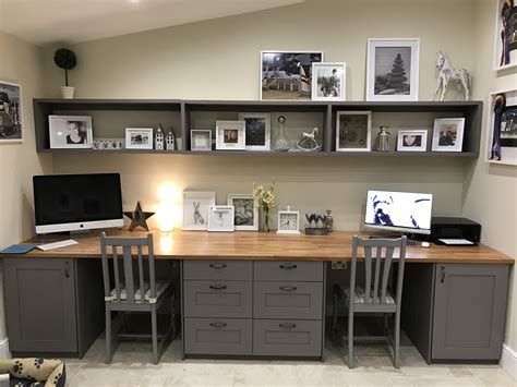 Beautiful double desk | Home office cabinets, Home office decor, Ikea ...
